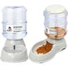 FAYDUDU Fontaine à eau pour chat Distributeur automatique de nourriture pour chat Distributeur automatique d'eau et de nourriture 3,8 L pour chat et chien (Mangeoire+Distributeur d'eau, Style B)