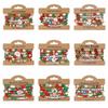 5Pcs Snowman Christmas Bracelet Multi-Layer Stacking Rope Chain Bangle Beaded Bracelet  Gifts