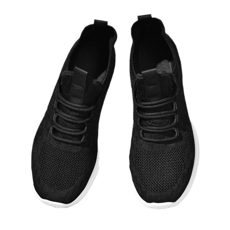 New Summer and Autumn Fly-woven Men's Shoes, Little White Casual Sports Shoes, Men's Coconut Running Trendy Shoes, Super Large Size Casual Shoes