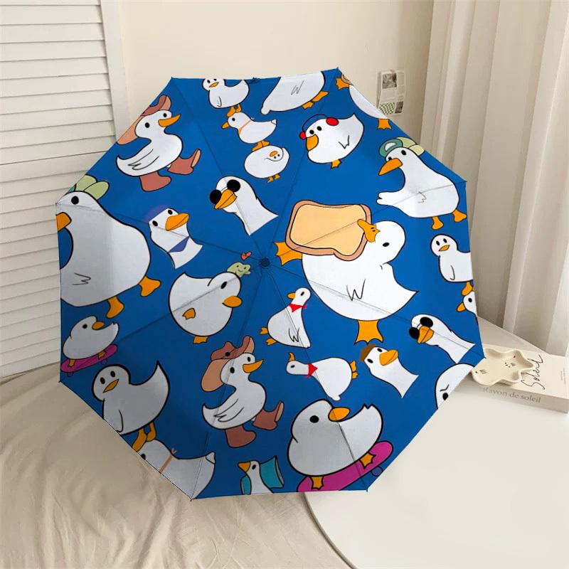 

1PC Ducks Bread Umbrella-8-Rib Reinforced, Automatic Open, Lightweight & Durable, Fashion Accessory for Outdoor-L0373