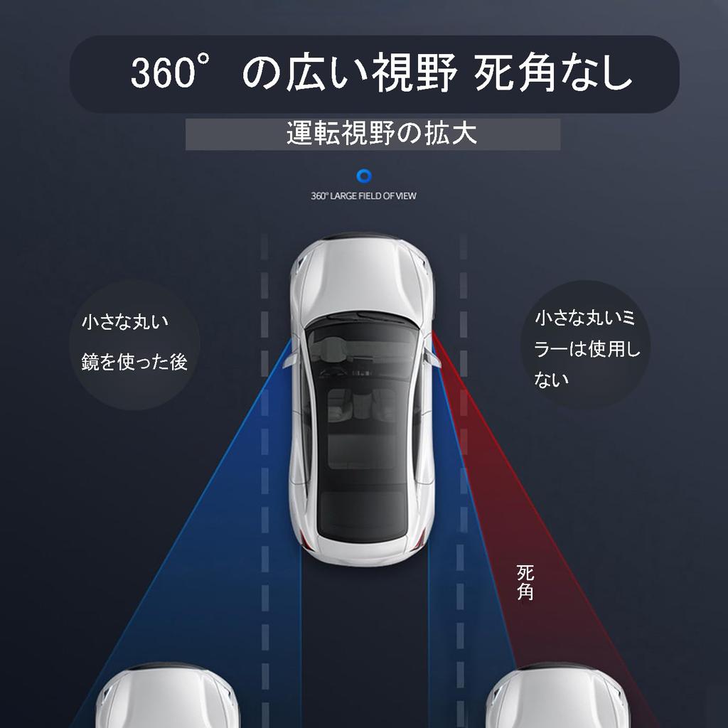 LUYING Totwinkelspiegel, Für Autos, 360 Grad Winkel einstellbar, Rückspiegel, Rückansicht,