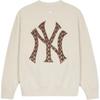 New MLB MONOGRAM New York Yankees Sweatshirt Unisex Dark Cream 3AMTM1044-50CRD