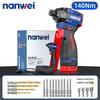 NANWEI 16V Electric Screwdriver 30,I70,140 Nm 3-speed Adjustment, 1/4 Inch, Maximum Speed 3450 Rpm