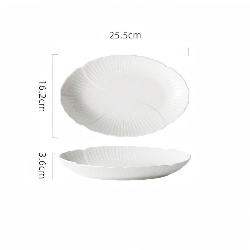 Abay 10-Inch Ceramic Flower Dinner Plate