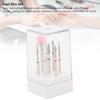 7pcs Tungsten Carbide Nail Bits Manicure Grinding Nail Drill Bits Set with Cleaning Brush Bit Transparent Storage Box