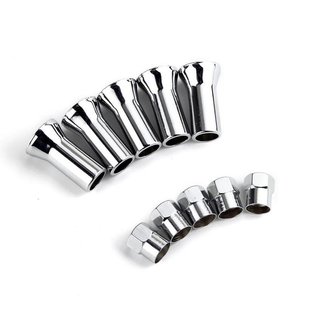 10pcs Auto Accessories Chrome Tyre Valve Stem TR413/TR414 Left Right Front Rear Tire Valve Sleeve Covers Valve Stems 1