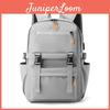 Stilvoller Unisex-Laptop-Rucksack in Grau aus strapazierfähigem Material für den urbanen Reise- und Arbeitsalltag