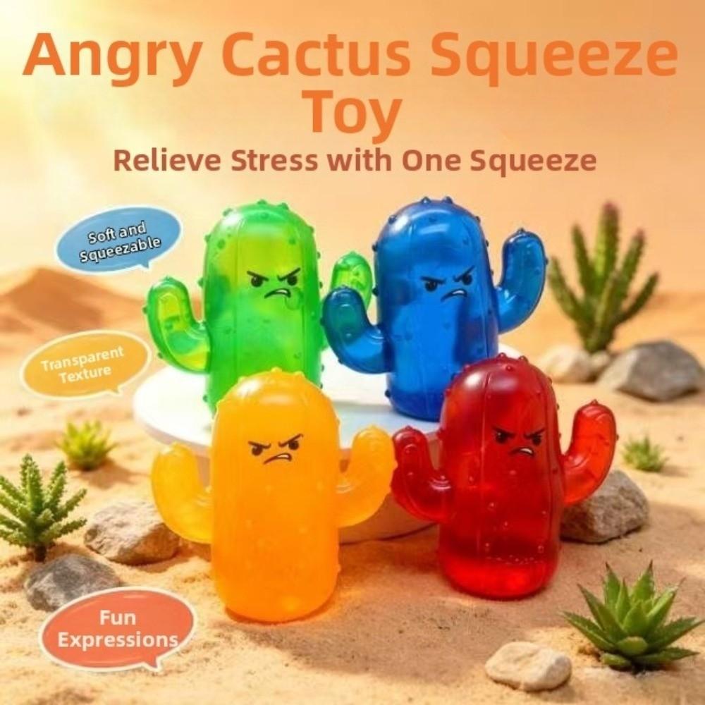 Angry Cactus Squeeze Squishy Toys Mini Stress Relief Toy New Sensory Fidget Toy  For Kids