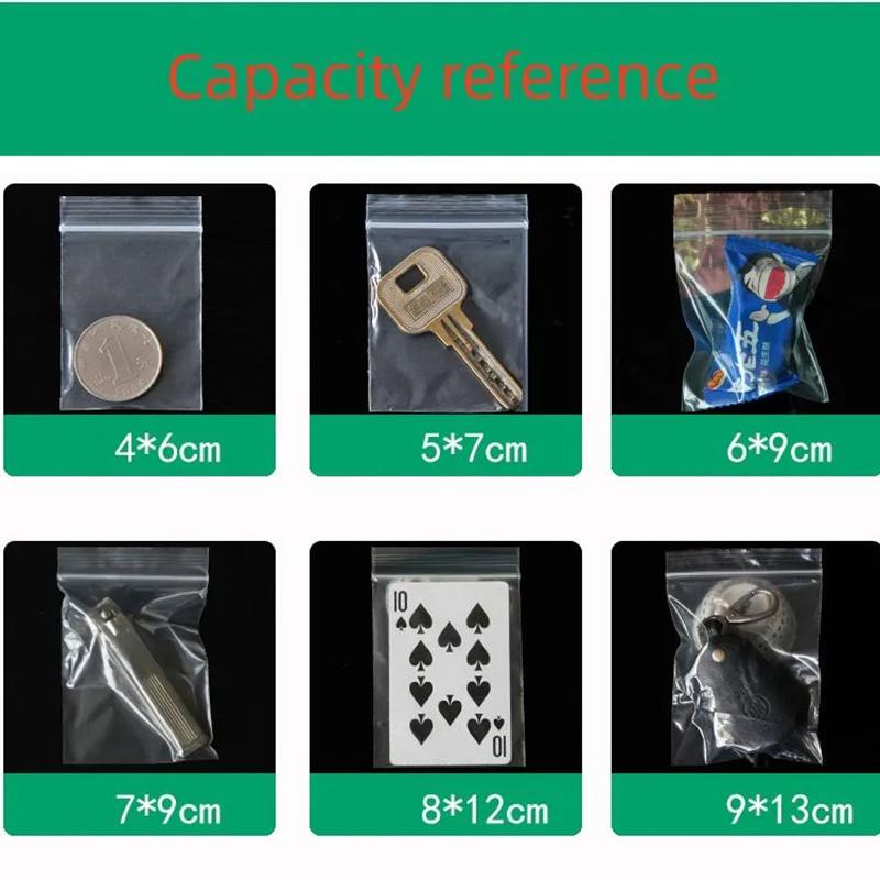 0,12 mm selbstverschließender PE-Beutel, feuchtigkeitsbeständig, transparent, robust, hochversiegelter Beutel aus Knochenstreifen, verdickter, dichter Verpackungssack aus Kunststoff für Lebensmittel