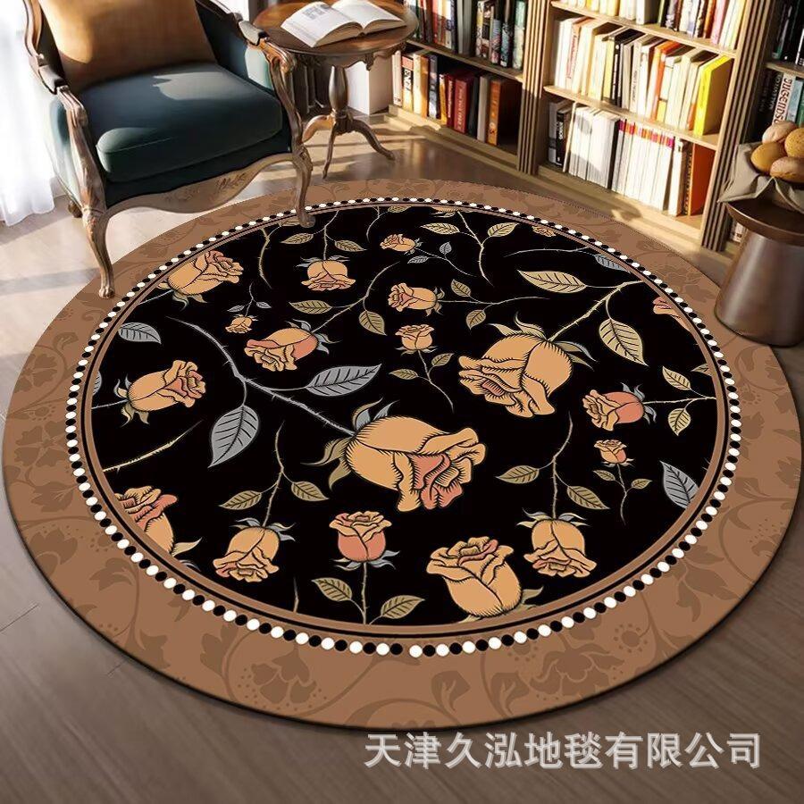 Circular Carpet Bedroom Living Room Carpet Coffee Table Carpet Home Sofa Circular Mat Ethnic Style Carpet