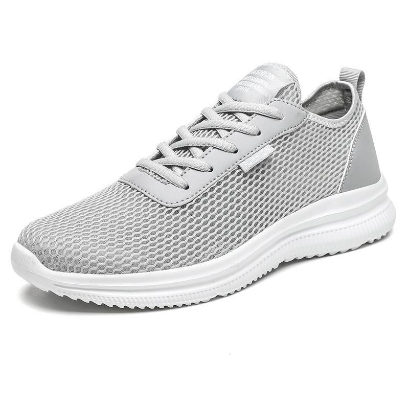 Summer Large Size Men's Shoes Lightweight Breathable Sports Shoes Hollow Mesh Running Shoes Casual Mesh Shoes Outdoor Walking Shoes