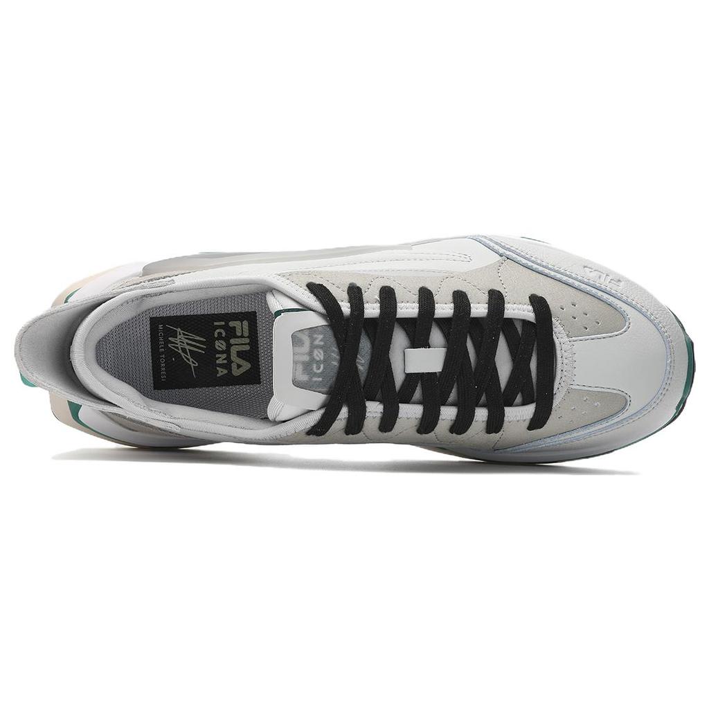 New FILA KM Low Top Casual City Commute Running Shoes Men's White Gray F12M413105FLD