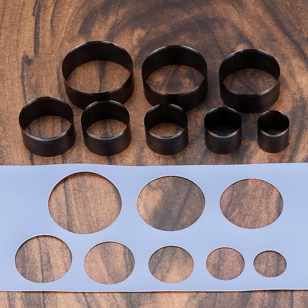 1set DIY Leather Handicraft Cutting Die Template, Circular Hollow Punching Mold- Diameter 25-60mm, Circular Leather Cutting Tool