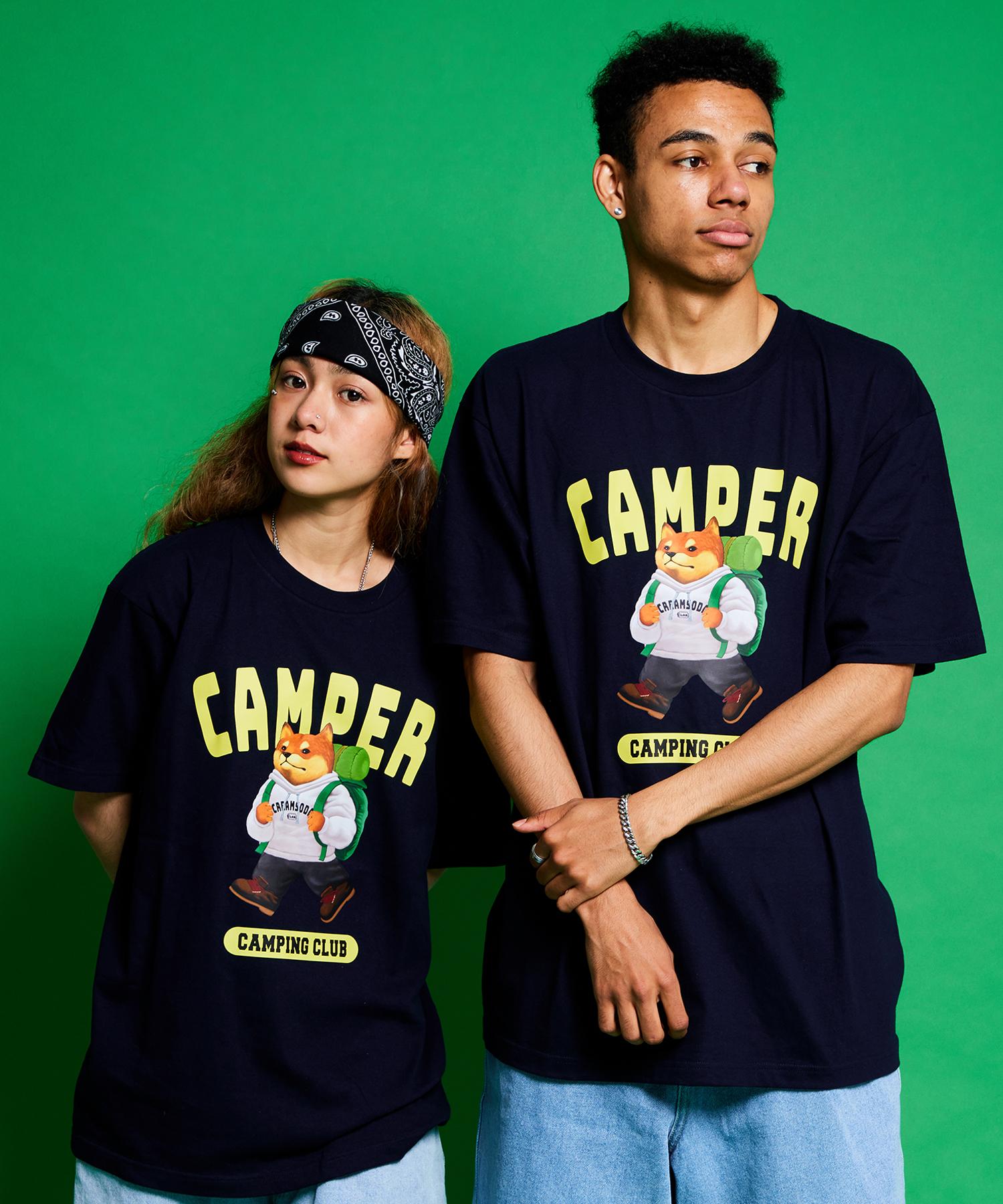 Cream Soda Lab Camping Club Short Sleeve T-Shirt Navy Lime Xxl