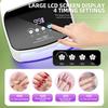 288W 66LEDs UV Nail Dryer Lamp Machine for Drying Nails Gel Polish Professional Curing Manicure Lamp 4 Timer LCD Display Tools