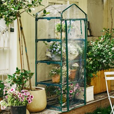 Priehľadný PVC náhradný kryt na skleník s dvierkami na zips Optimálna viditeľnosť rastu rastlín na slnku Skleník odolný voči UV žiareniu