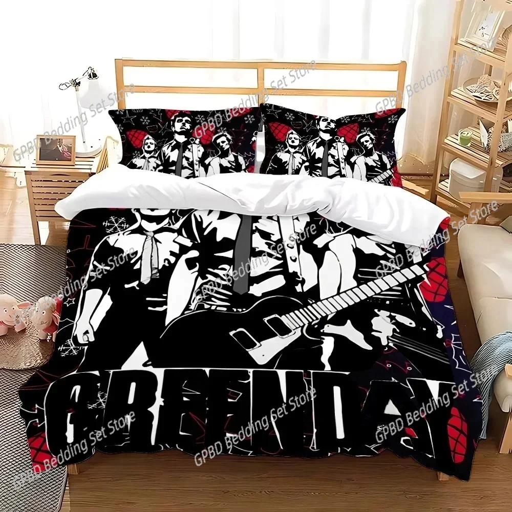 Green Day 'AMERICAN IDIOT 3D NOU Huse de pilotă Huse de pernă Set de lenjerie de pat Decorare Dormitor Adult Fată Copii Single Dublu Mare
