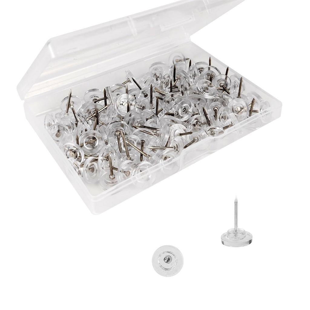 50/100Pcs Big Head Push Pins Map Tacks Thumb Nails Flat Push Pins Thumb Pins for Cork Board Picture Maps Posters Note
