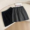 Wool Blend Shimmering Starry High-Waisted Skirt - Autumn/Winter Collection