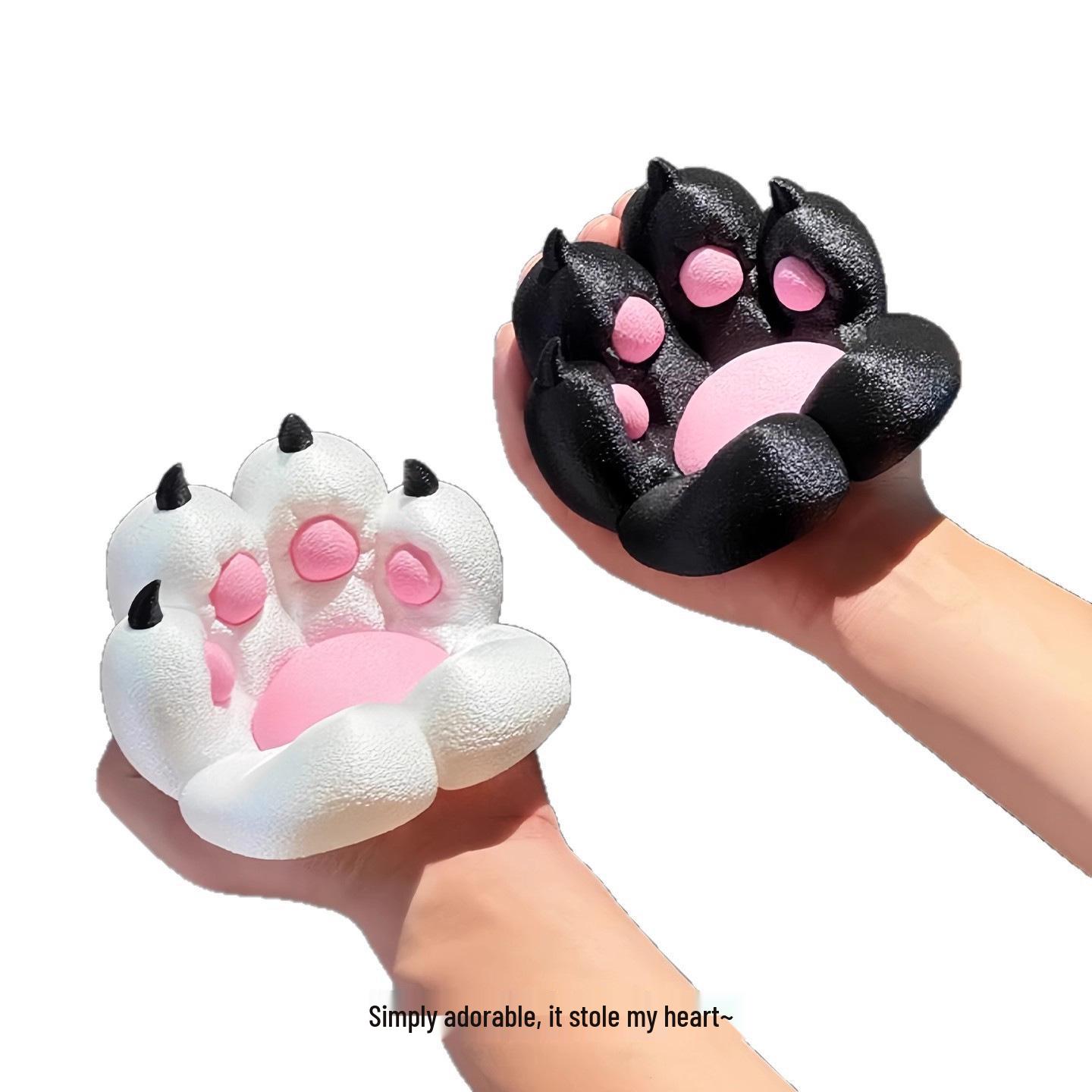 

3D Printed Cute Cat Paw Phone Holder - Shockproof, Anti-shake, Multifunctional Stand for Drama Watching White and Pink with Random Claw Stand