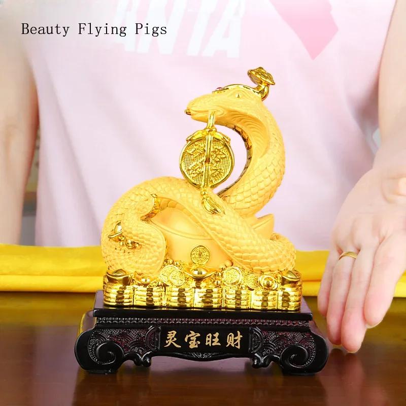 1PCS Handmade Creative Resin Zodiac Snake Ornament Home TV Cabinet Wine Cabinet Decoration housewarming Gift