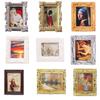 1:12 Scale Dollhouse Miniature Oil Painting Vintage Character Landscape Picture Mini Photo Frame Dollhouse Wall Mural Ornaments