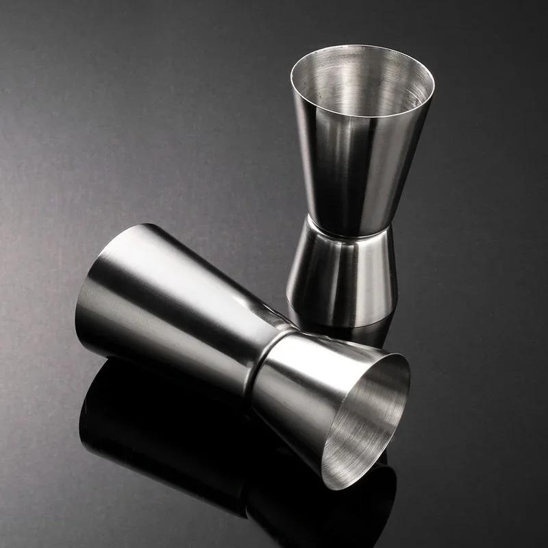 1PC Bar ounce cup 15/30ml or 25/50ml stainless steel cocktail measuring cup Double head alcohol measuring cup Kitchen supplies