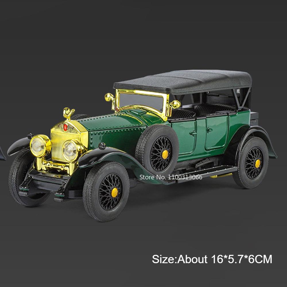 1:32 Rolls Royce Phantom 300SL Toy Cars Model Alloy Diecast Light Sound Miniature Vintage Car Rubber Tire Vehicle Model Ornament