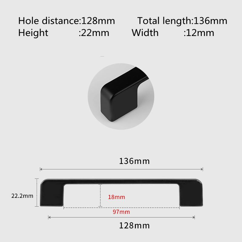 

KK & FING 1 шт., современная черная алюминиевая ручка для кухонной мебели, туалетный столик, ручки для комода Puxadores Para Moveis