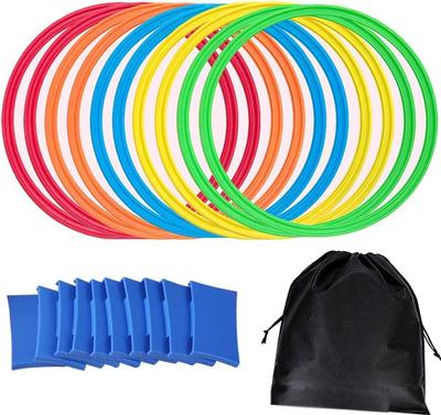 Colorful 10-Piece Hopscotch Ring Set, 28cm, Kids Hopscotch Playground Equipment, Kids Training Equipment, IndoorOutdoor Play, Exercise Practice,