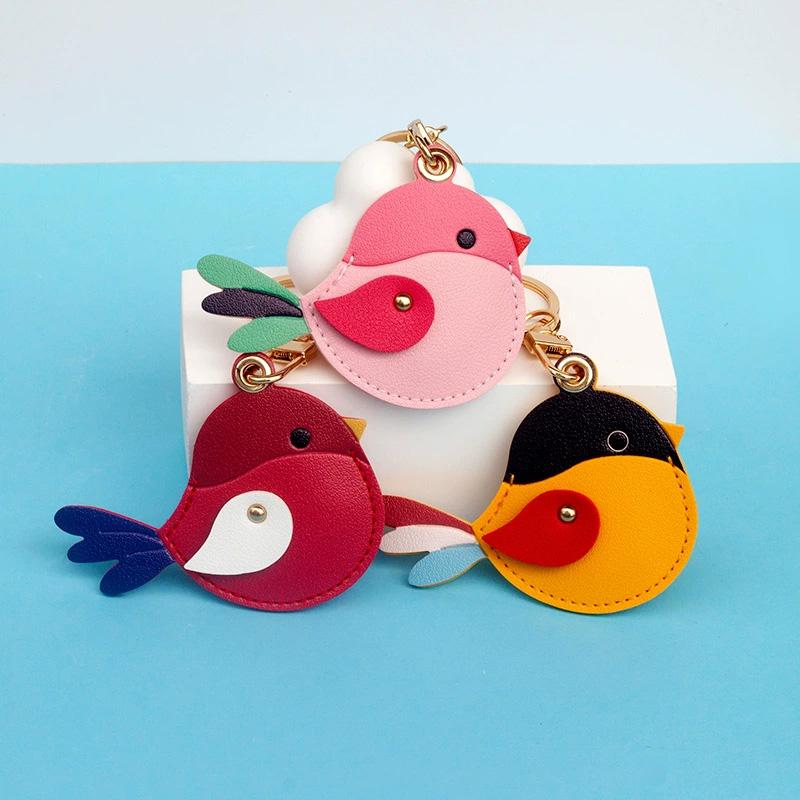 1PC Bag Hanging Decor Gift Accessories Keyring Anti-Scratch Sparrow Cute Access Card Cover Car Keychain