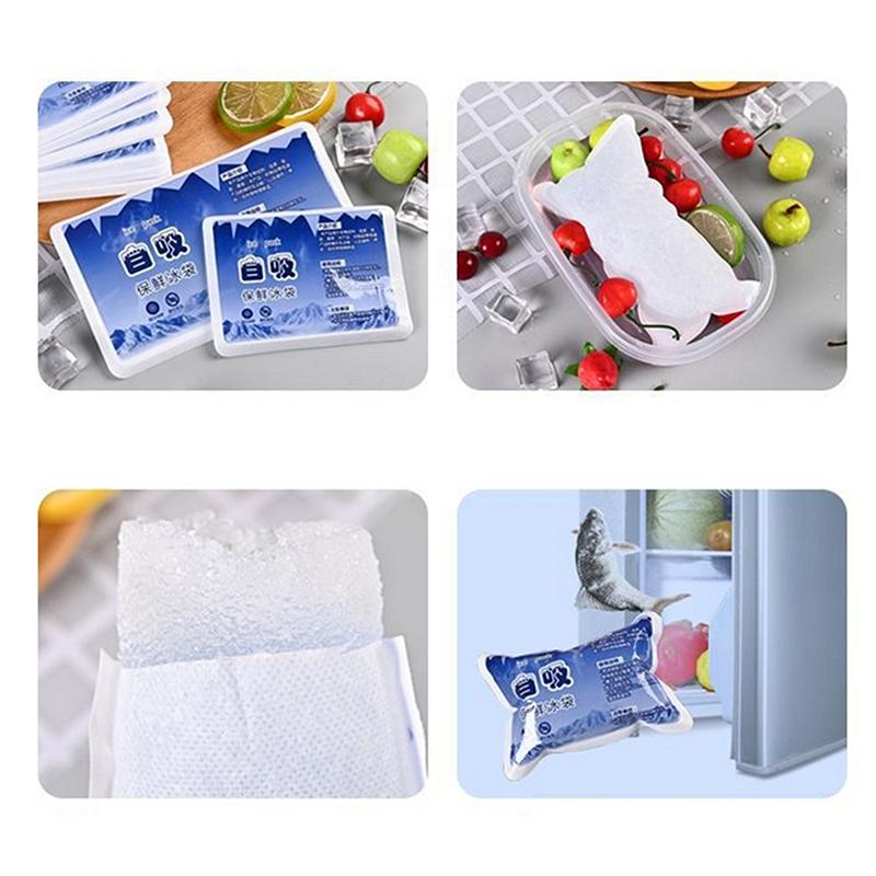 1Pcs Reusable Ice Pack Bag Self-Priming Icing Cooler Bag Pain Cold Compress Drinks Refrigerate Picnic Food Keep Fresh Ice Packs