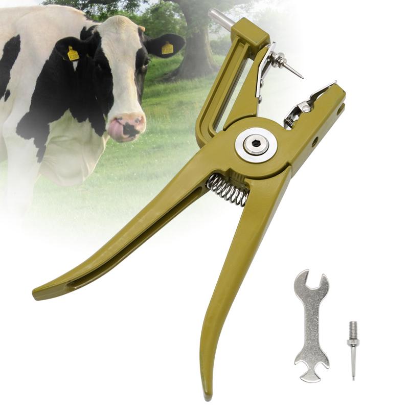 1Pz Pinze per Marchi Auricolari Bovina Capra Pinza Idraulica Verticale Dispositivo di Controllo Animale Bovina Animale Auricolare Applicatore Perforatore