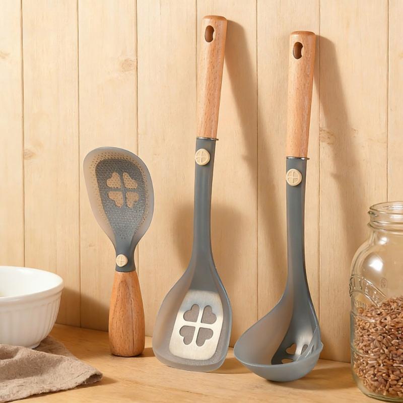 Silicone Spatula Cooking Spoon Heatproof Kitchen Tool With Comfortable Grip Perfect For Sauteing Baking And Serving
