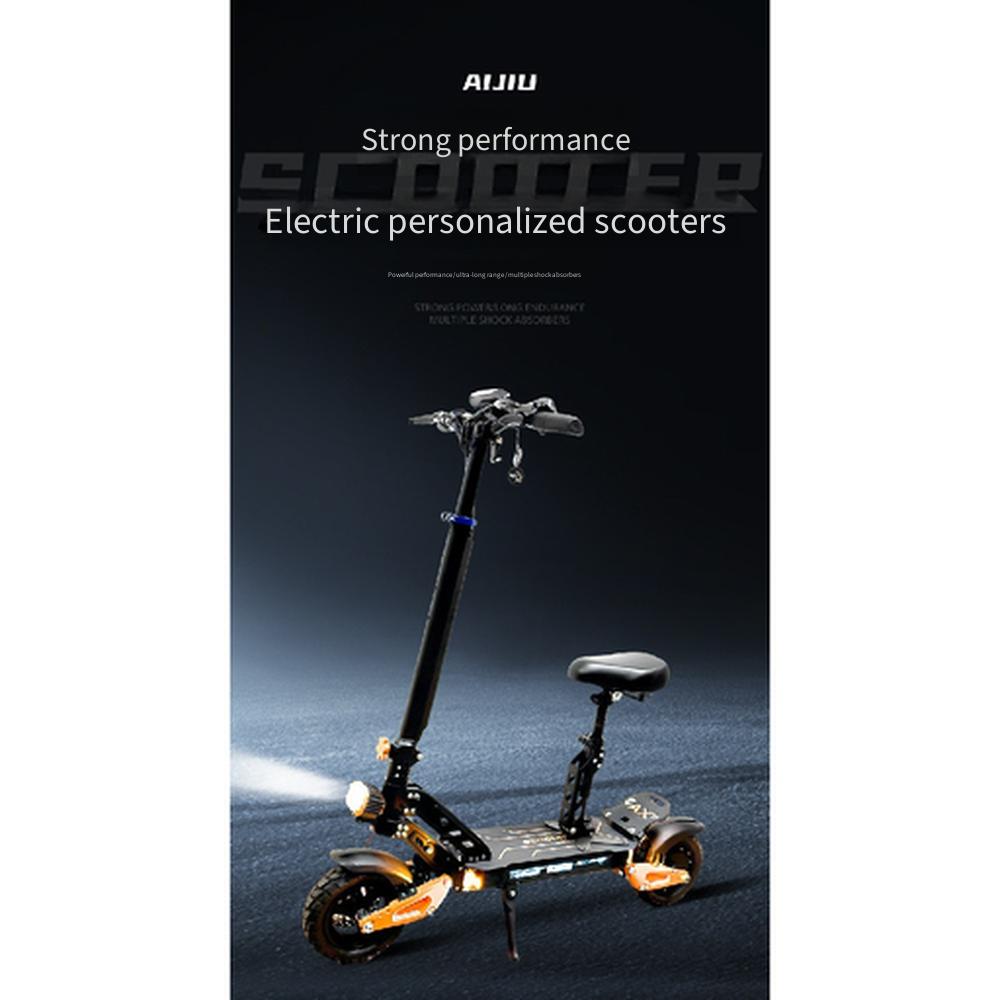 Foldable Electric Scooter for Adults 48V 1000W Card Swipe Lock LED Large Digital Display