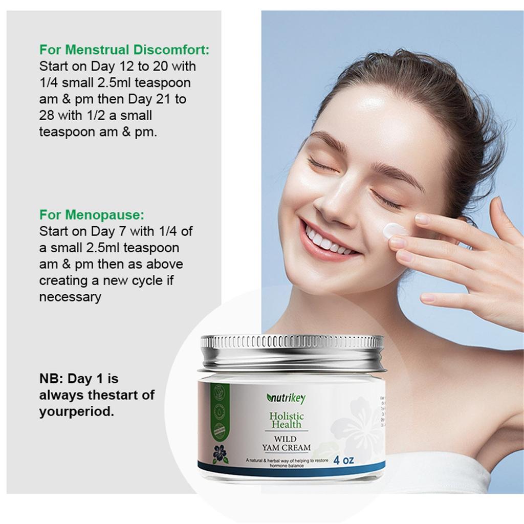 Wild Yam CreamOrganic For Hormone Balance, Women'S Organic Wild Yam Root Creamfor All Skin Types