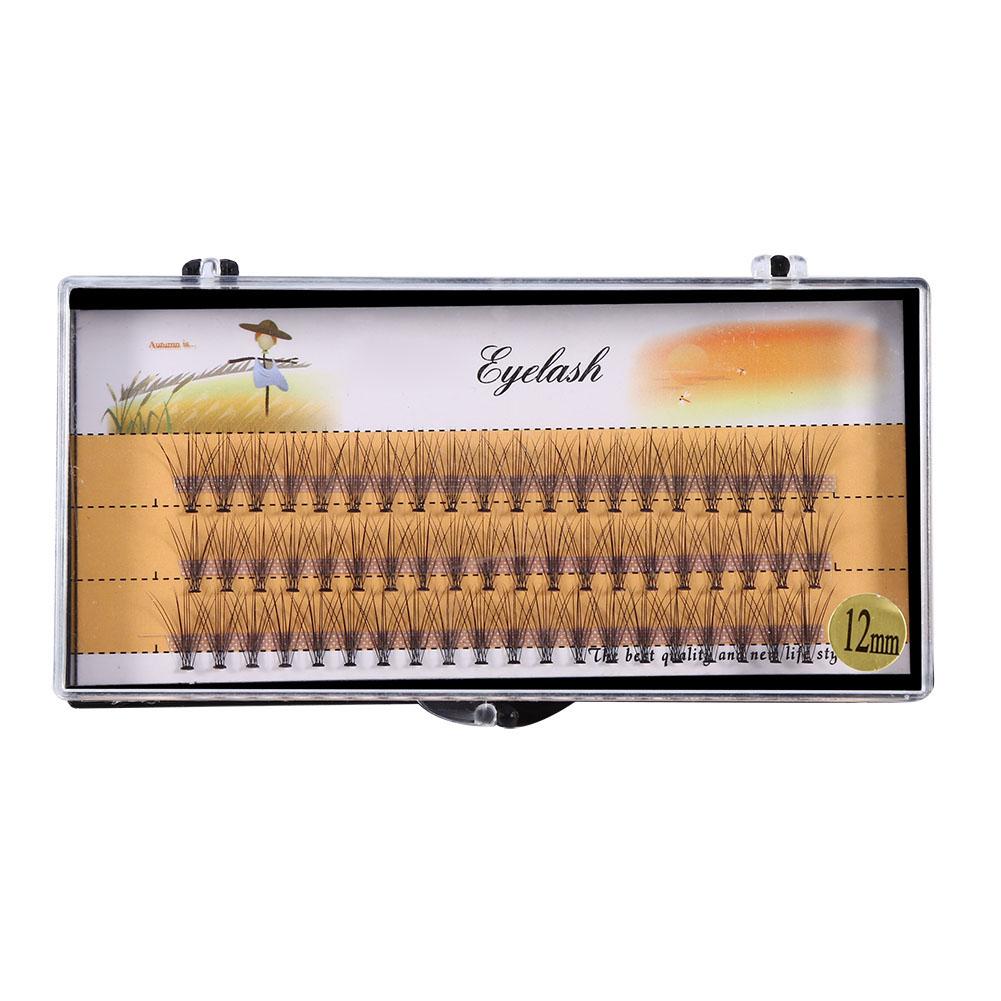 

Натуральные Мягкие Накладные Ресницы Экстеншн Делюкс Ресницы ОБЪЕМ 60 Узелков Накладные Пучки 3D Ресницы 12mm