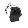 One Handed Gaming Keyboard USB RGB Wired Illuminated Keyboard Gaming Accessory for Desktop PC Laptop