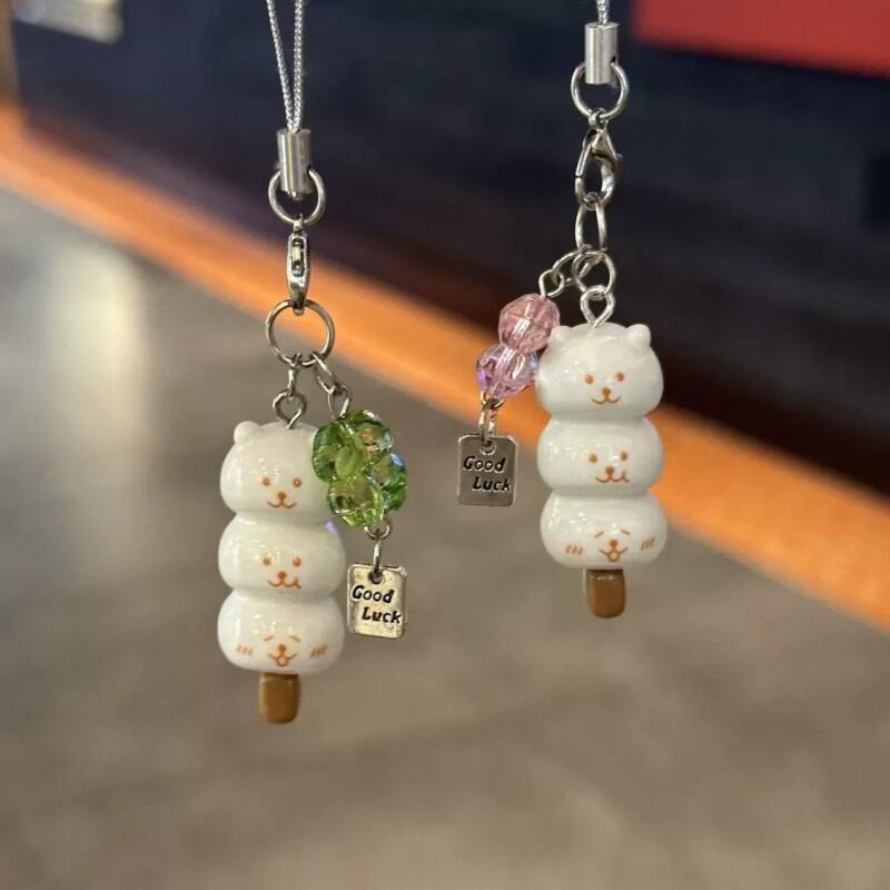Four-leaf clover bear ice cream danggo keychain bag charm