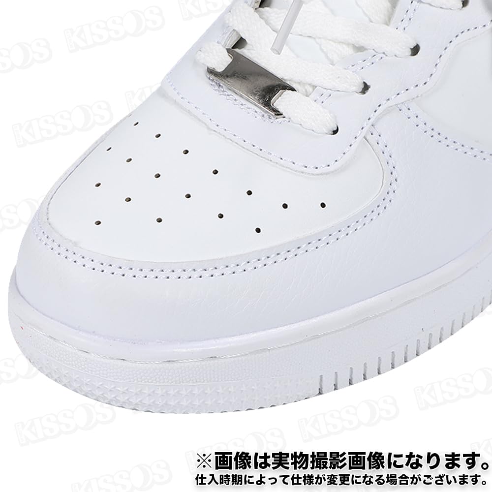 KISSOS Men's High-Top Platform Sneakers for Dance, Sports, Casual, Leisure, and Streetwear (White, Japanese Shoe Size, Adult, Numeric, 26.0 Cm)