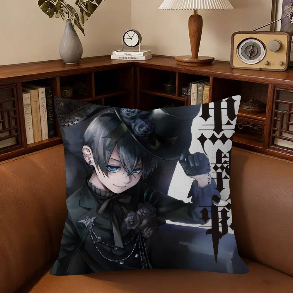 Anime B-Black B-Butler Cushion Pillow Cushion Cover Pillowcase Living Room Sofa Home Decor