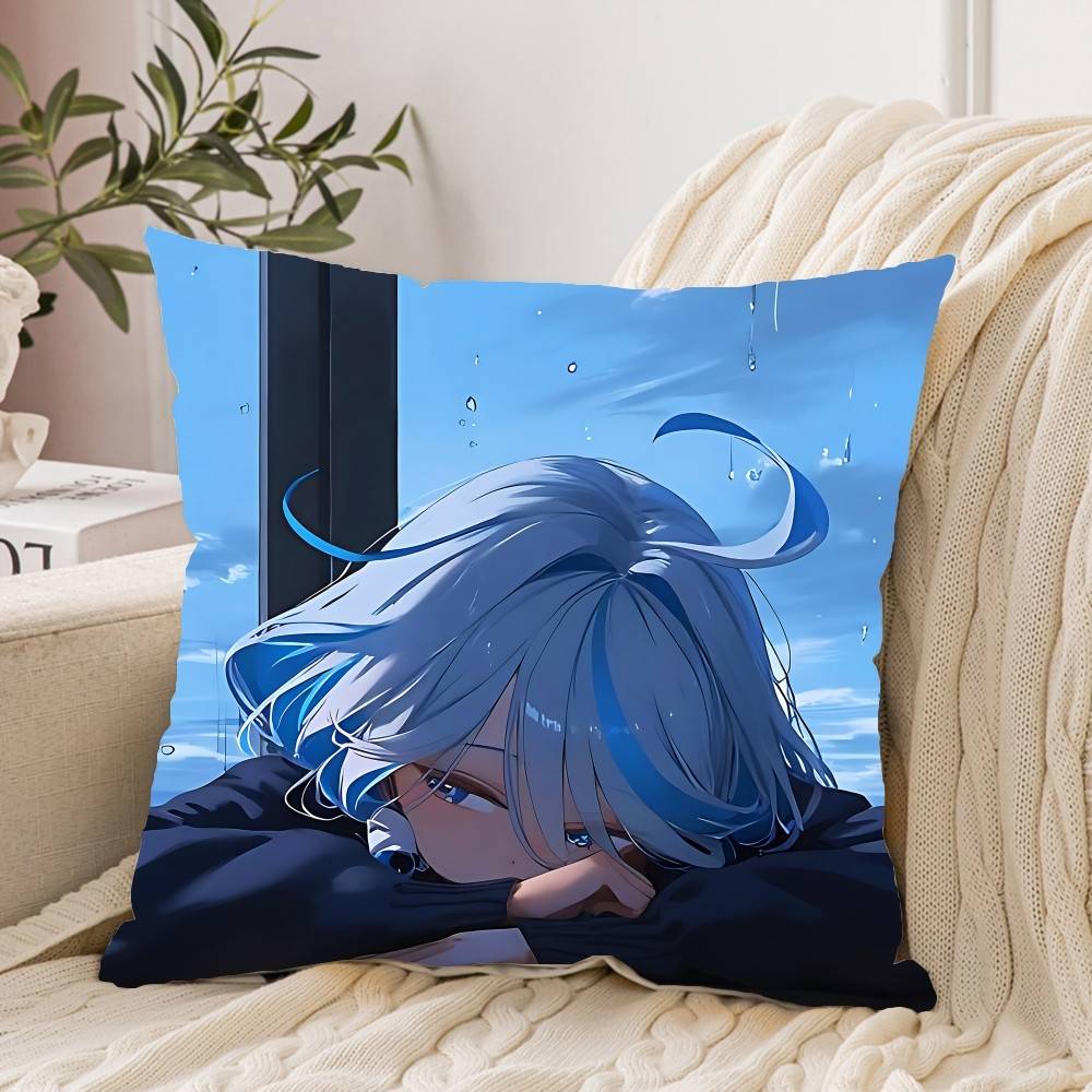 Cute F-Furina G-Genshin Impact Pillow Case Cushion Cover Soft Cute Throw Pillow Case For Car Sofa Pillowcase Polyester