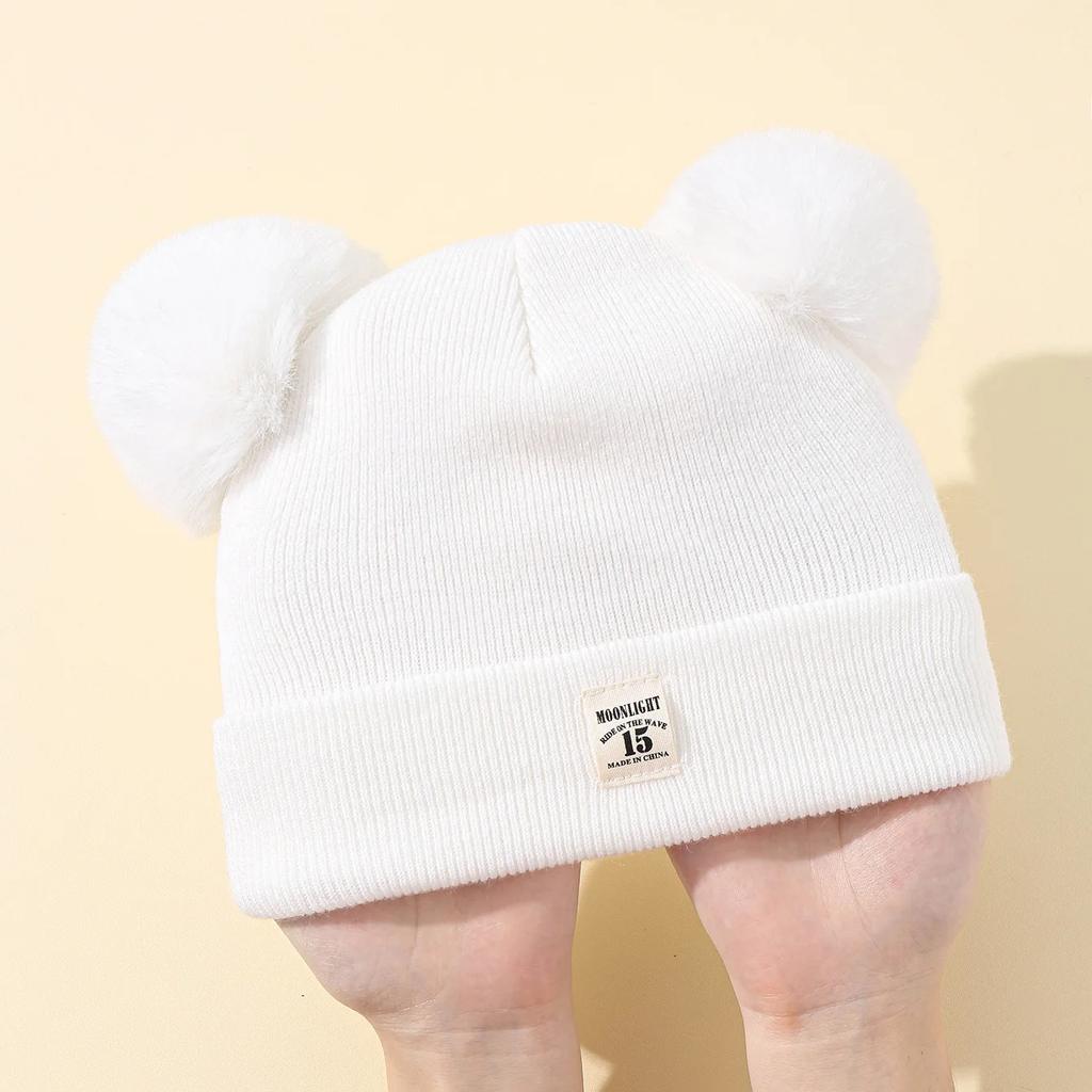 Baby Wool Knitted Bonnet Solid Bebe Newborn Baby Hat Pompom Cute Winter Hat For Kids Boys Girls Children Warm Beanie Cap