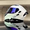 QSTK Large Head Circumference Motorcycle Helmet with Bluetooth Slot, Dual Visors, New Model Flip-Up Helmet