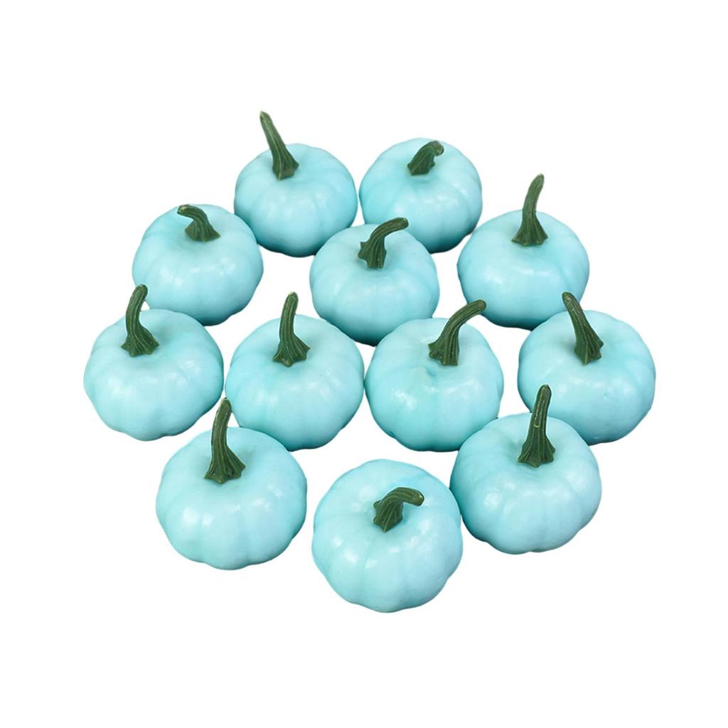 12x Fake Pumpkins Model Artificial Vegetables for Halloween Kitchen Autumn