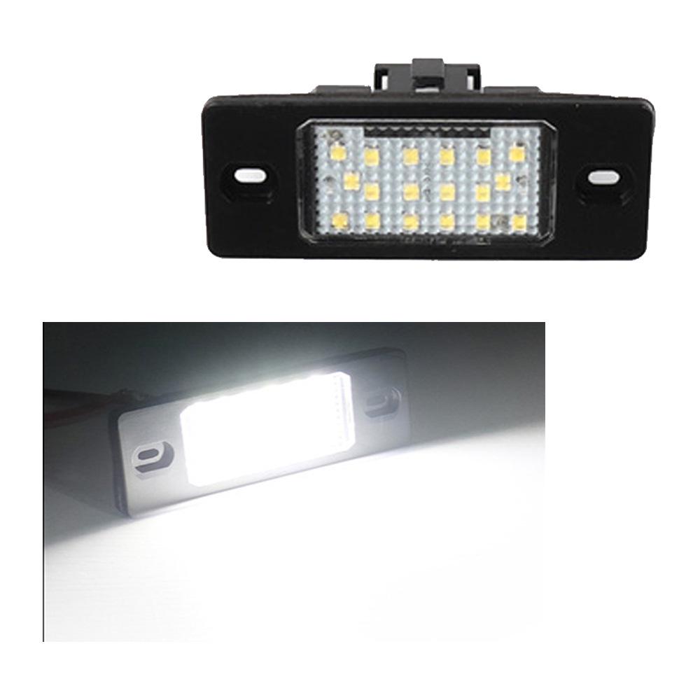 Pair of 18-LED Black License Plate Lights for Volkswagen Touareg (2003-2010)
