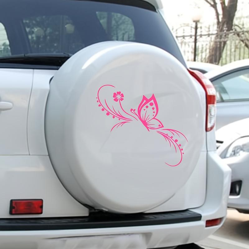 Fashion Butterfly Flowers Car Stickers Decoration Floral Art Reflective Vinyl Decals Car Motorcycle Decoration Accessories