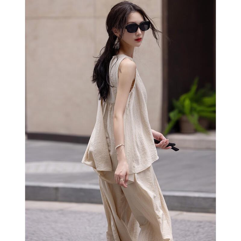 Demana Women's Summer Elegant Sleeveless Two-Piece Set