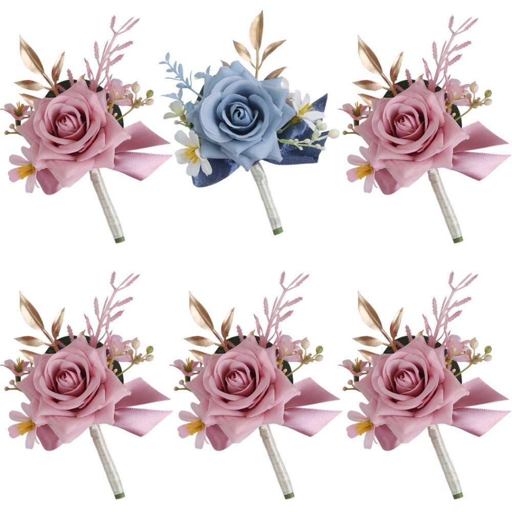 

Fashionable Bridegroom-bride Corsage Delicate Pearl Wrist Flower Simple Hand Flowers Sisters wrist corsage