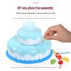 Light-Up Musical Birthday Cake Toy: Three-Tier with Fruit Cutting Fun for Girls